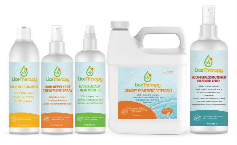 Lice Therapy's Platinum Hair Repellent and Household Treatment Products