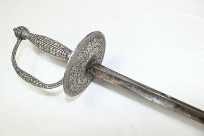 18th Century Silver-Hilted French Smallsword