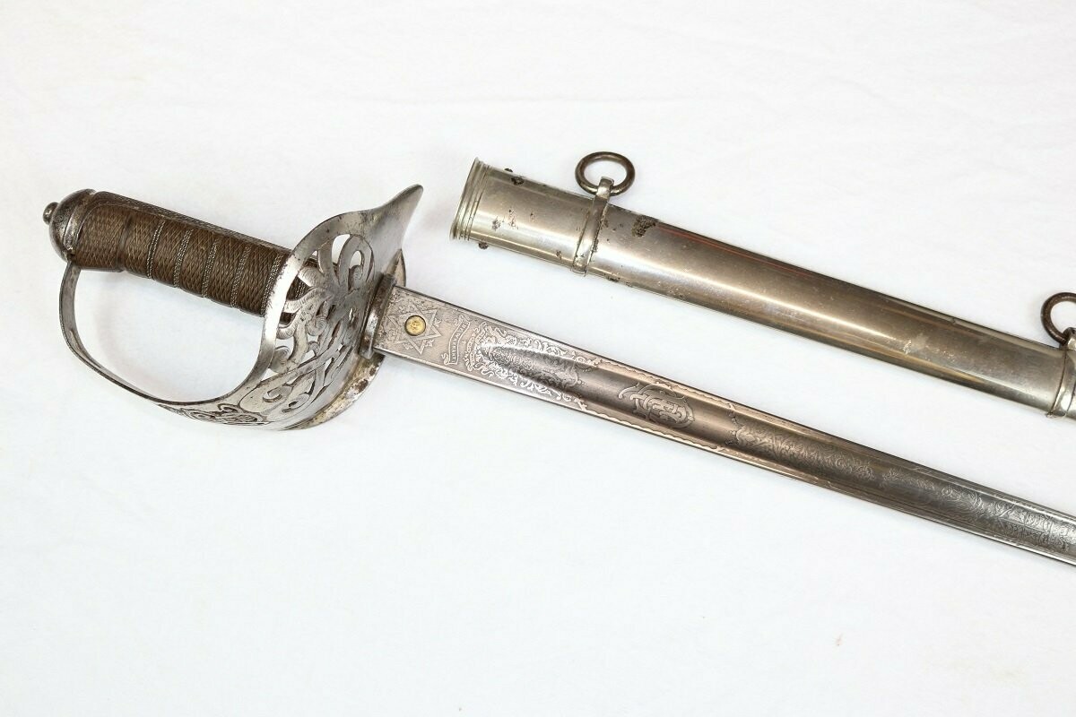 1897 Pattern Wilkinson Patent Solid Hilt To Named Officer With Boer War & WW1 History
