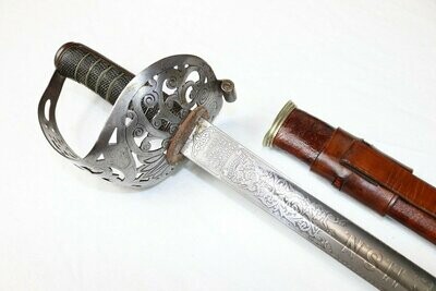 Wilkinson Patent Solid Hilt Cavalry Sword of Sir Harold Stansmore Nutting, 17th Lancers