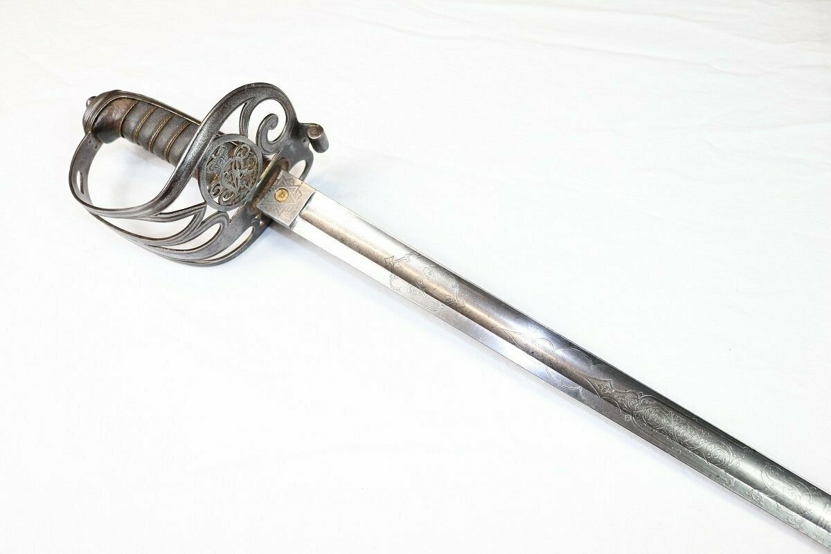 Rare Steel-Hilted Victorian Wilkinson Infantry Officer's Sword - Named