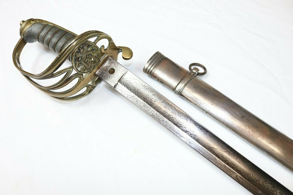 Victorian Infantry Officer's Sword By Edward Thurkle With Officer's Initials