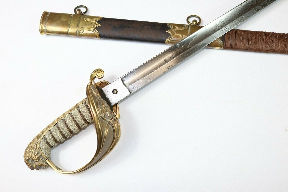 Mid-19thC Victorian Royal Navy Officer's Sword by W. Kitts
