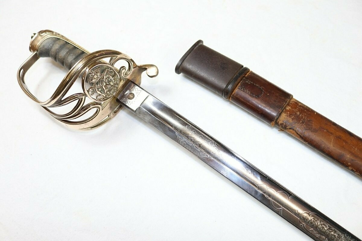 Late-Victorian British-Indian Army Infantry Officer's Sword With Initials By Pillin
