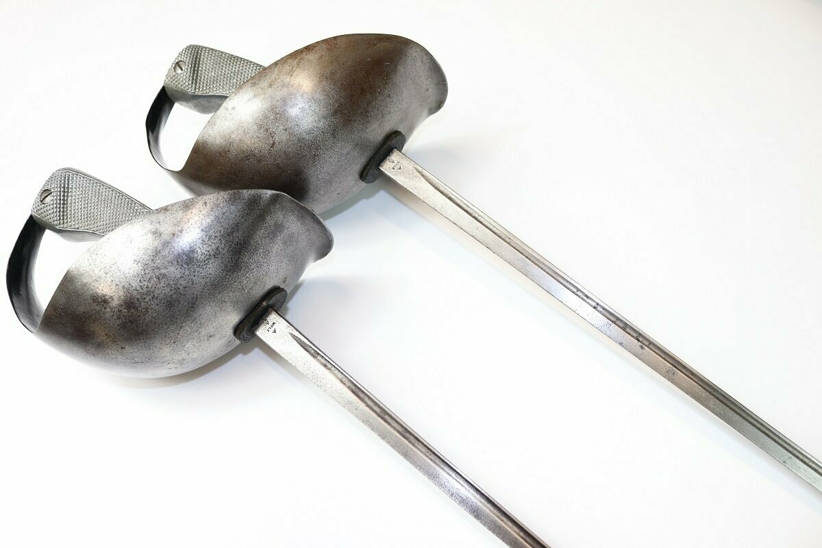 WW1 Era Pair of Cavalry Practice Swords by Mole