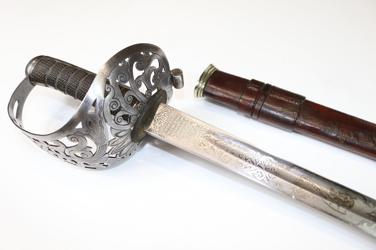 Wilkinson Patent Solid Hilt 1896 Pattern to 14th Hussars DSO Winner