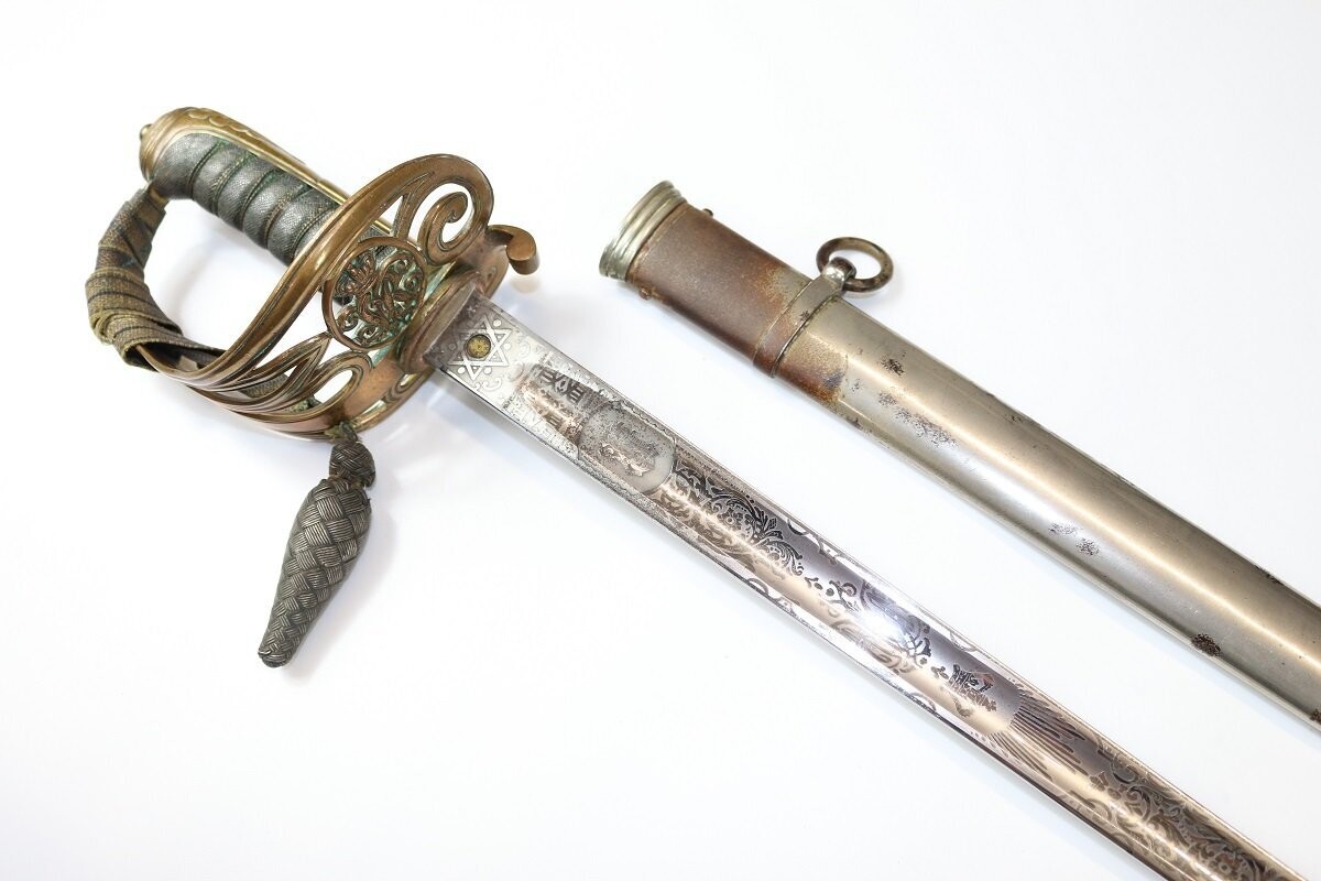 Rare 1892 Pattern Infantry Officer's Sword By Pillin, With Initials.