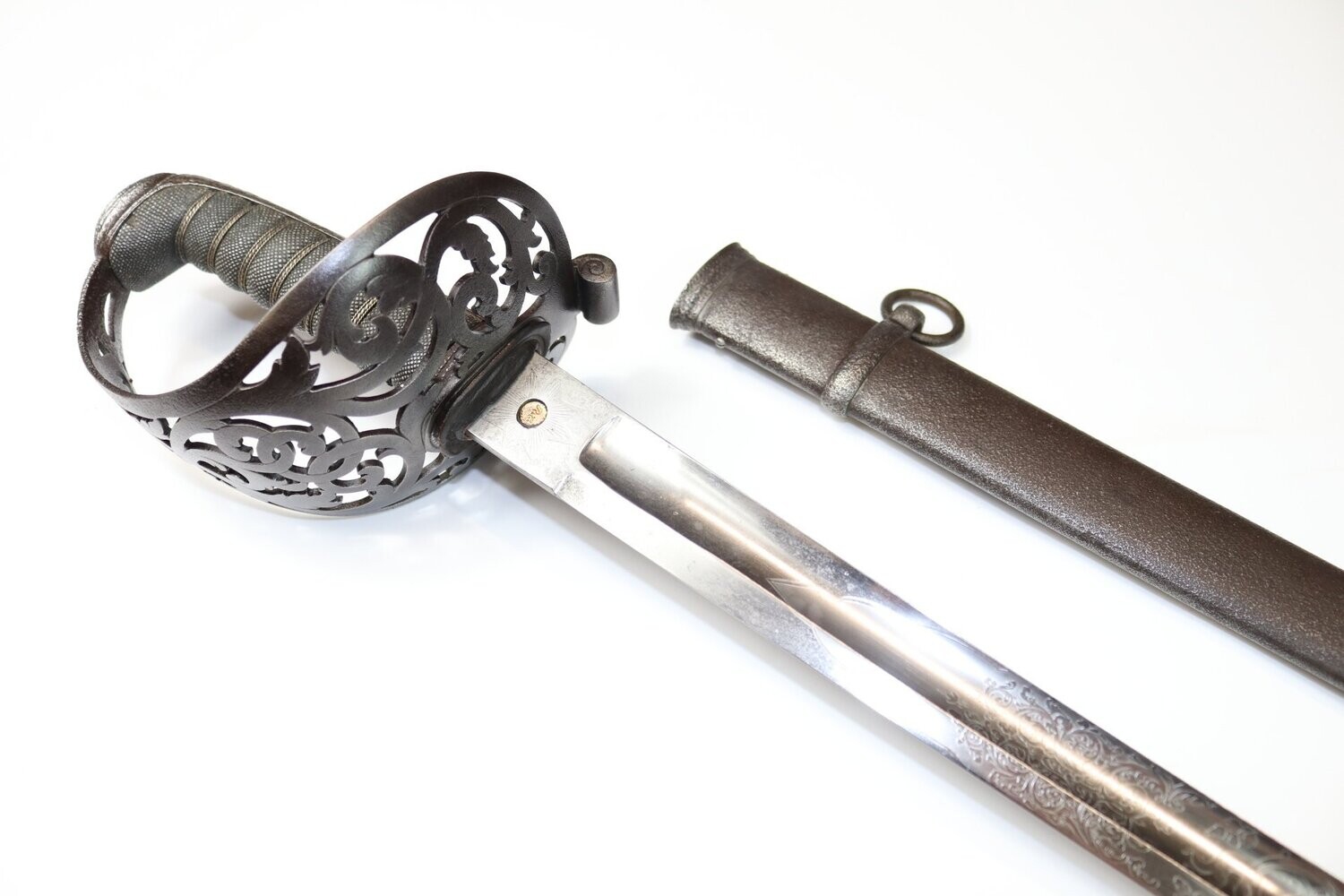 Very Rare Scroll Hilted Sword for "The Queen's Hundred"