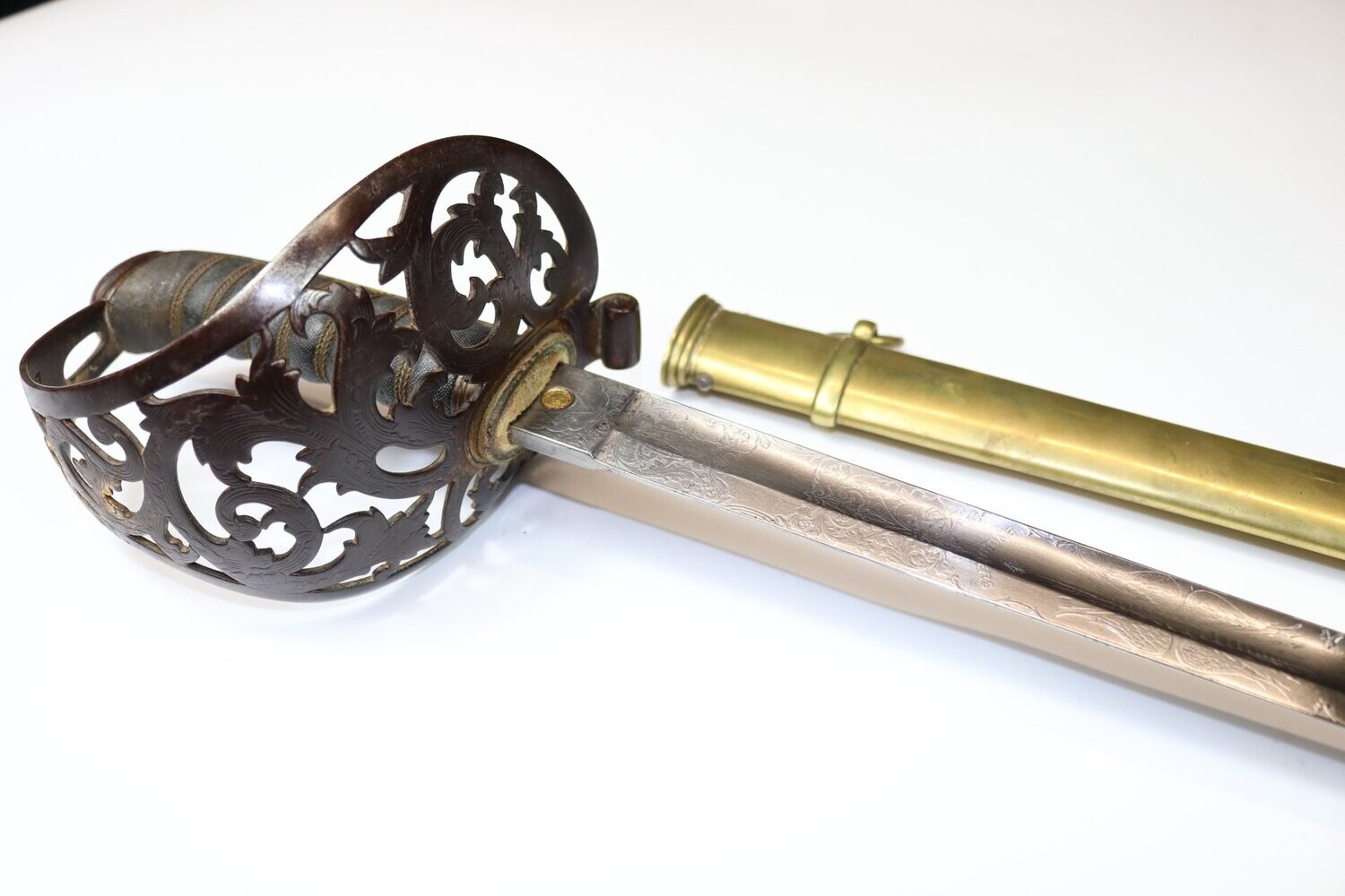 Rare Wilkinson Steel Scroll Hilted Royal Engineers Sword