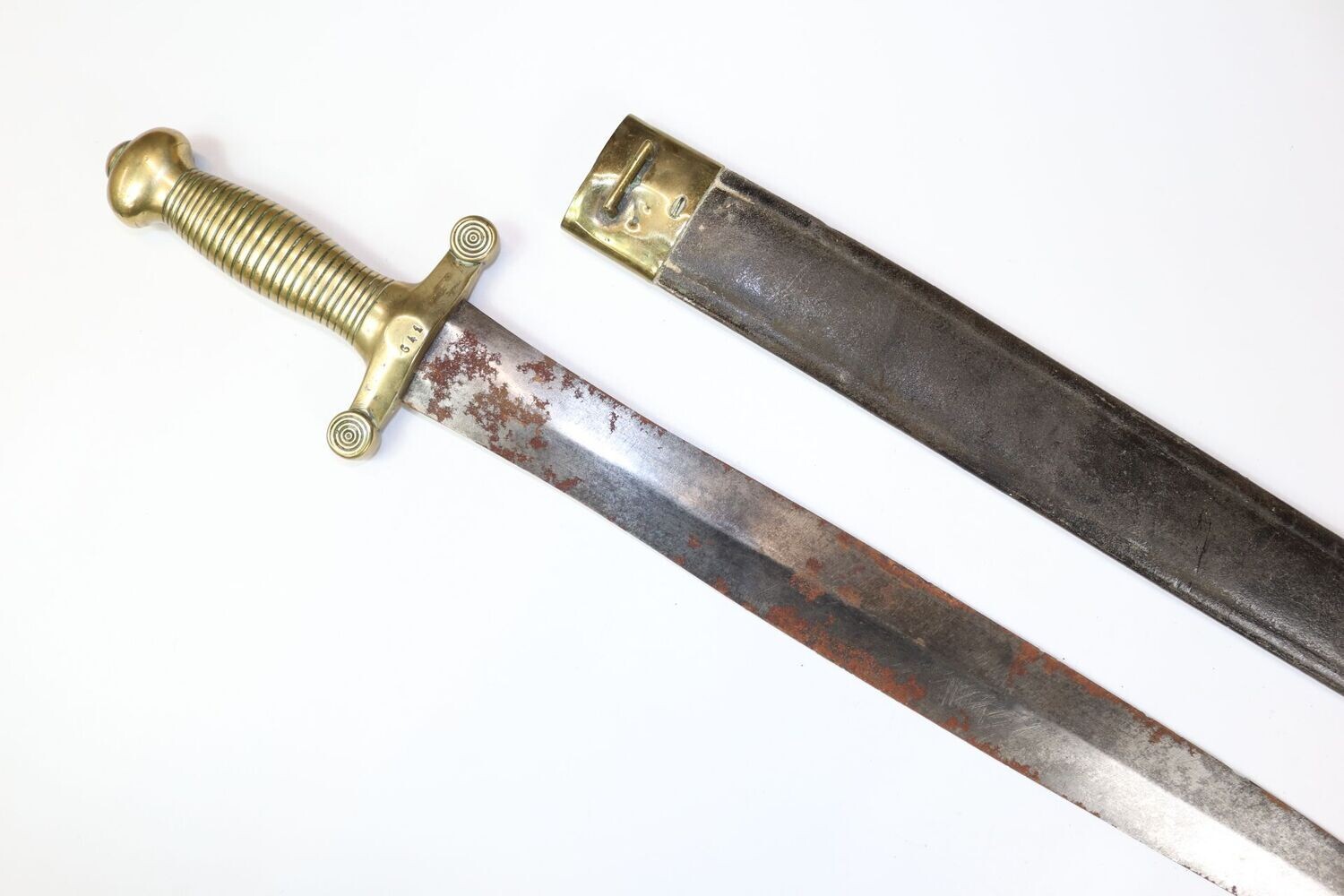 French Cabbage Chopper Artillery Gladius Sidearm with Scabbard