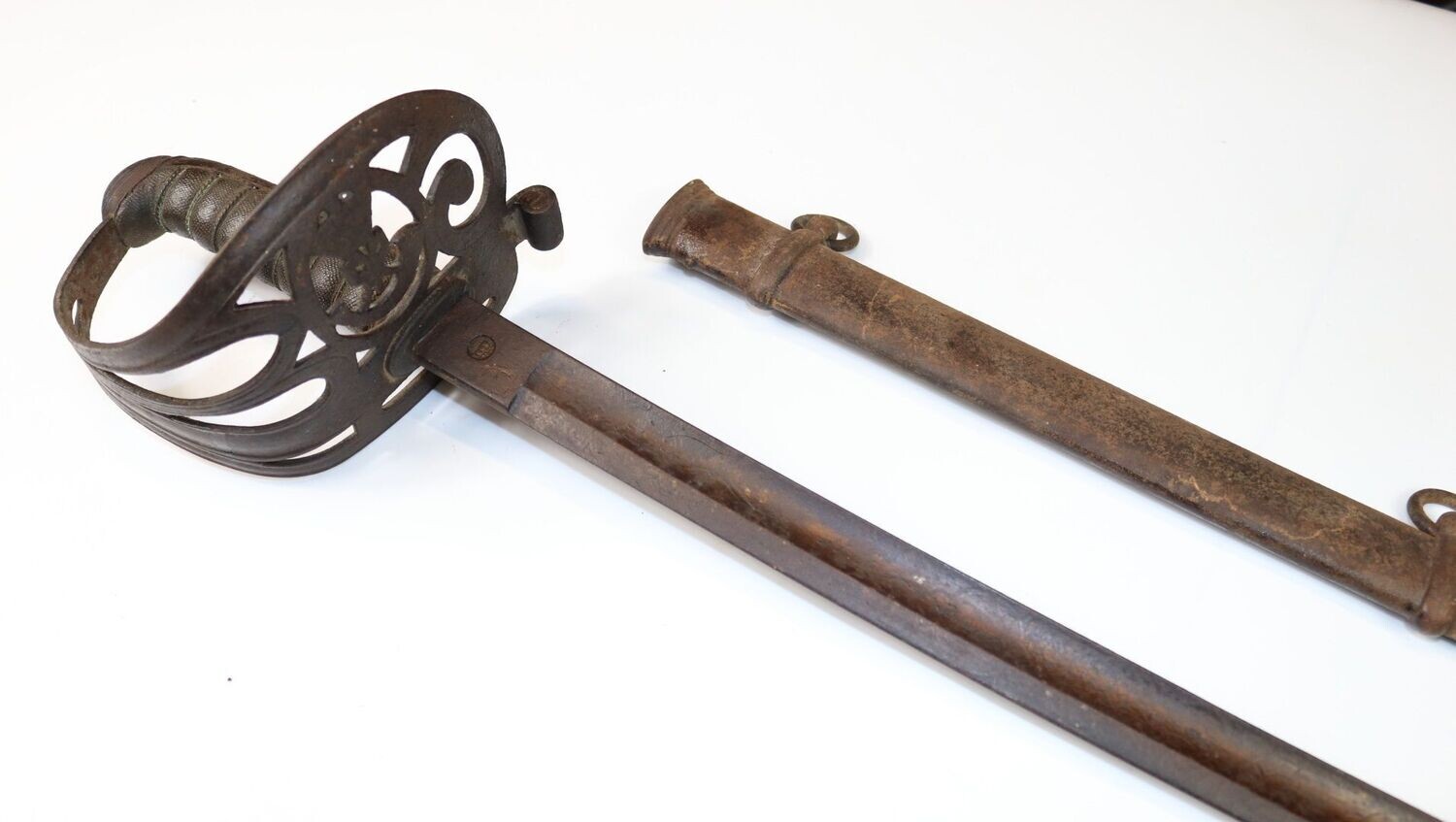 Rusty but solid Rifles Officer's Sword for restoration