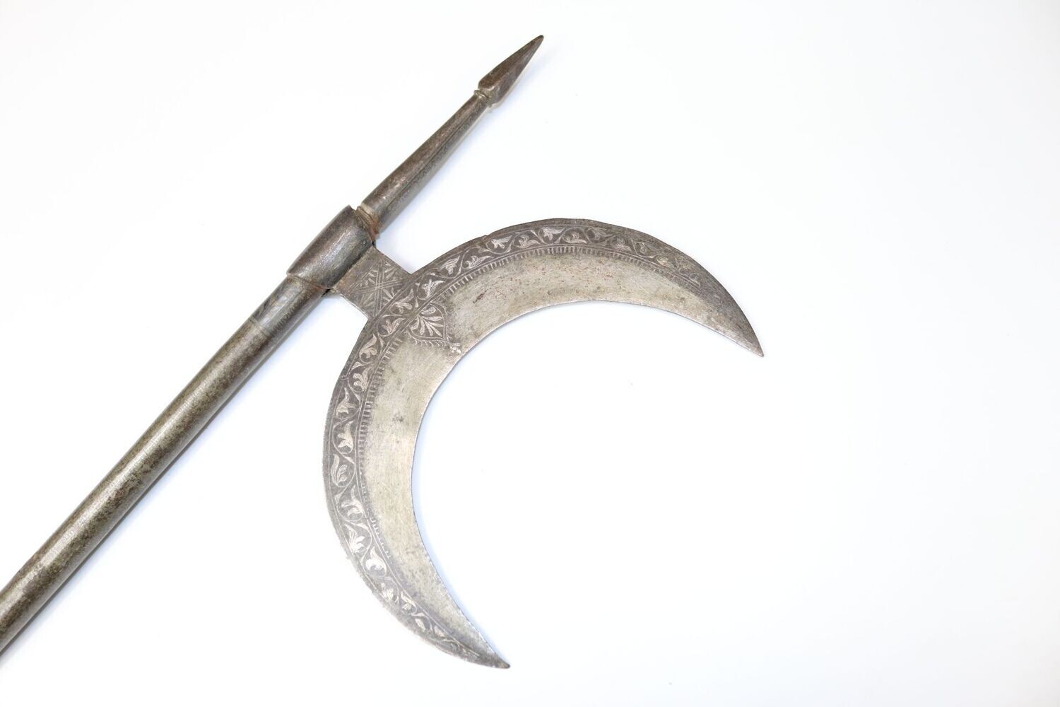 Scarce 19thC Indo-Persian Crescent-Bladed Axe