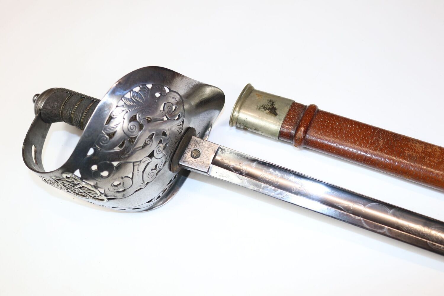 Victorian to Edwardian Infantry Officer's Sword with Initials, by Pillin
