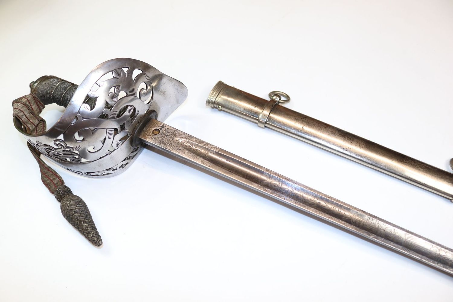 Good 1895 Pattern Infantry Officer's Sword in Full Dress Scabbard by Mole