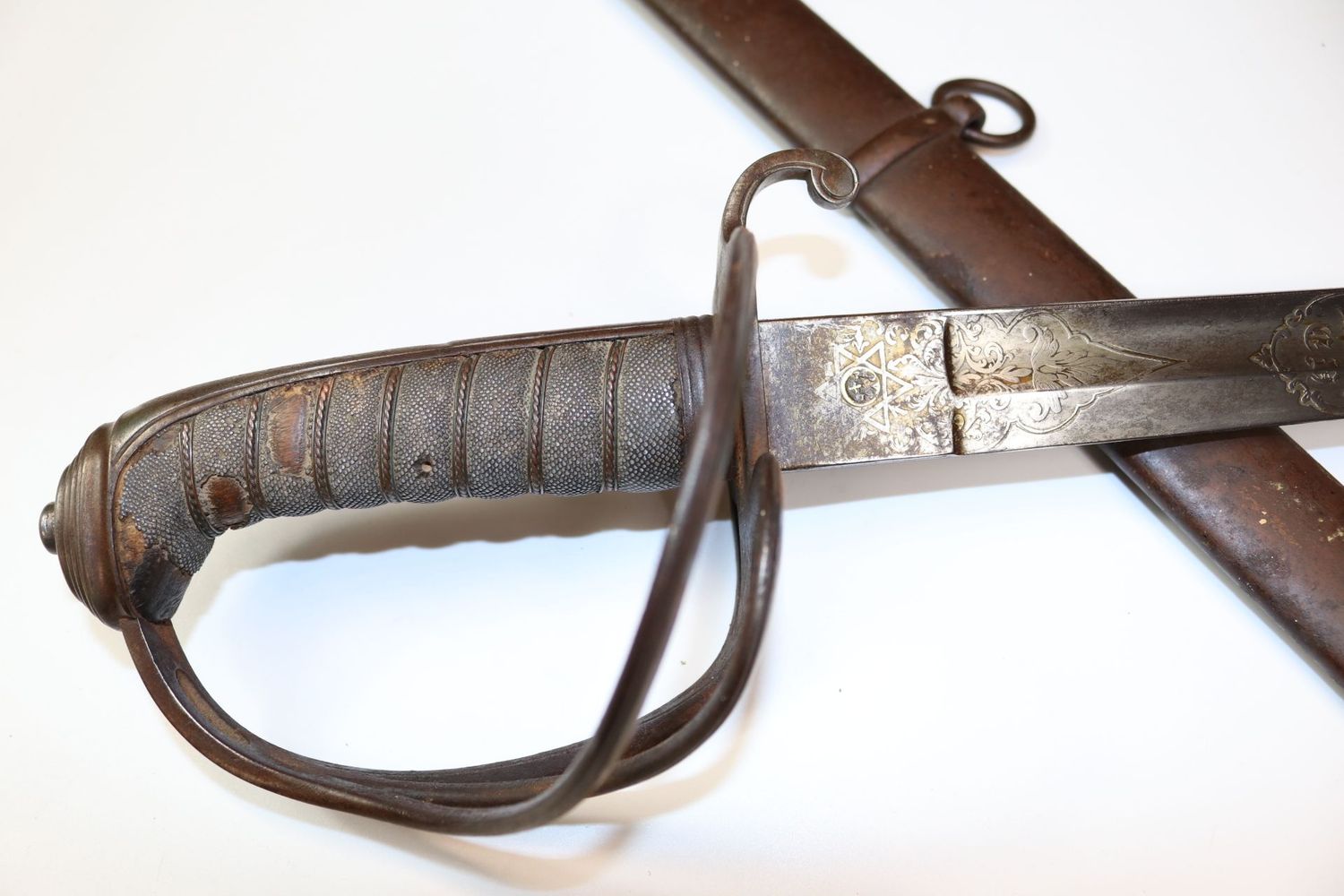 Victorian Royal Artillery Sword with Officer's Initials and Crest
