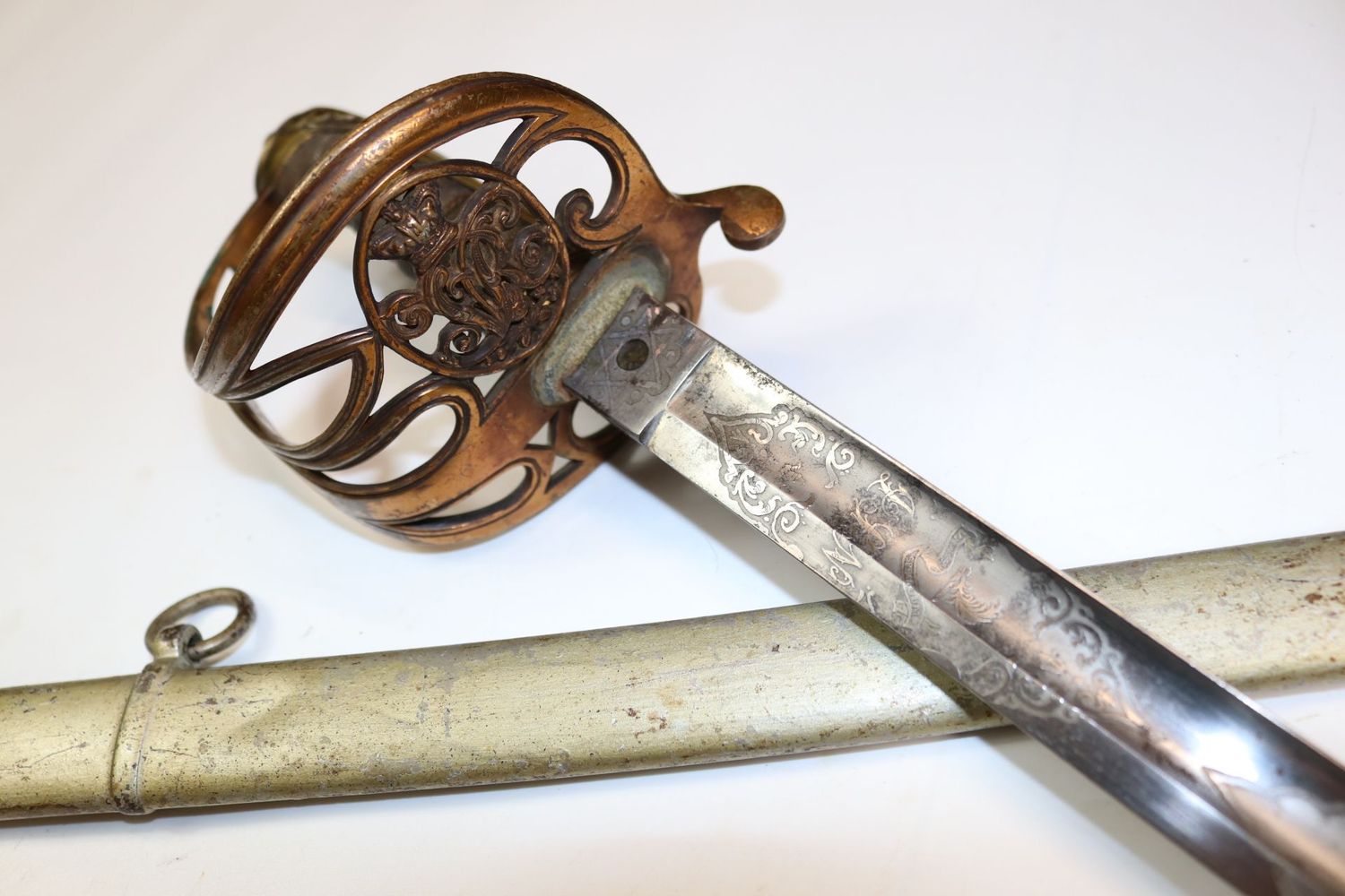Victorian Infantry Officer's 1845 Pattern with Crest & Initials by Pillin