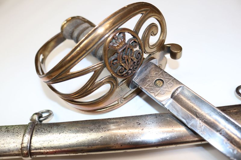 Late-Victorian Wilkinson 1845 Pattern Infantry Officer's Sword with Initials