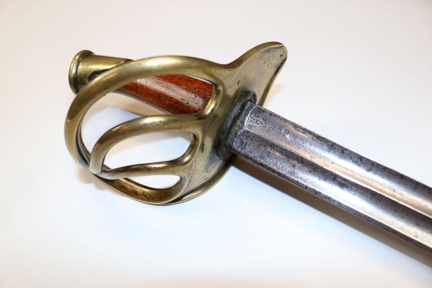 French Heavy Cavalry Pallasch M1854 Hilt on 1810 Dated Blade