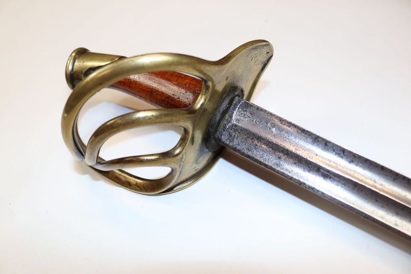 French Heavy Cavalry Pallasch M1854 Hilt on 1810 Dated Blade