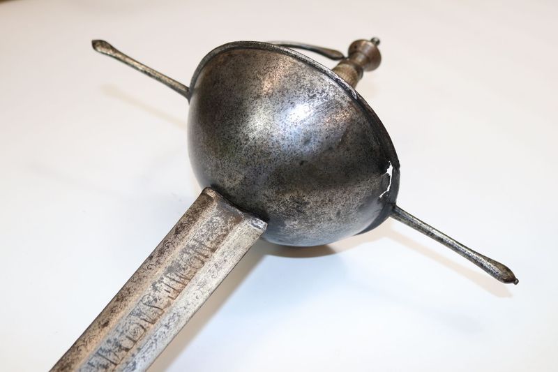 18thC Spanish Cup-Hilted Broadsword