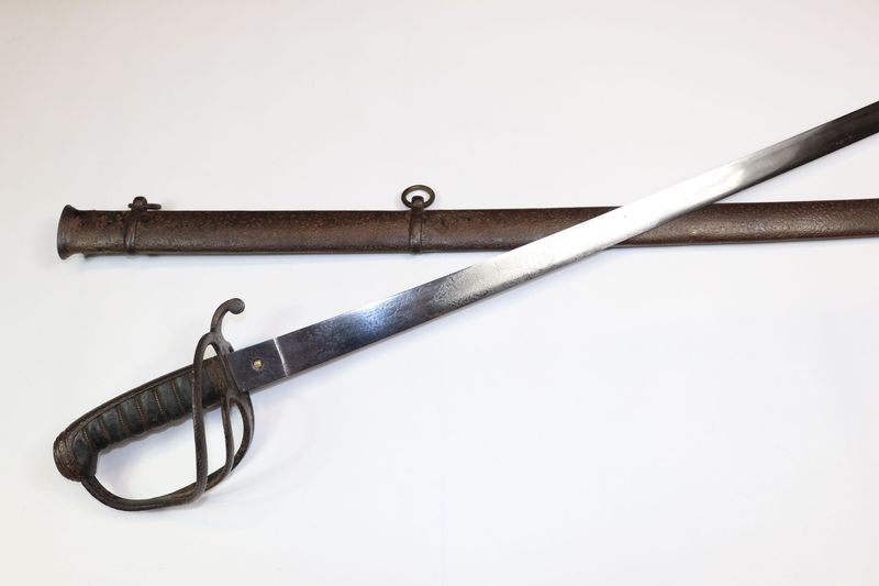 Light Cavalry Officer's Sword by Andrews with Flat Solid Blade