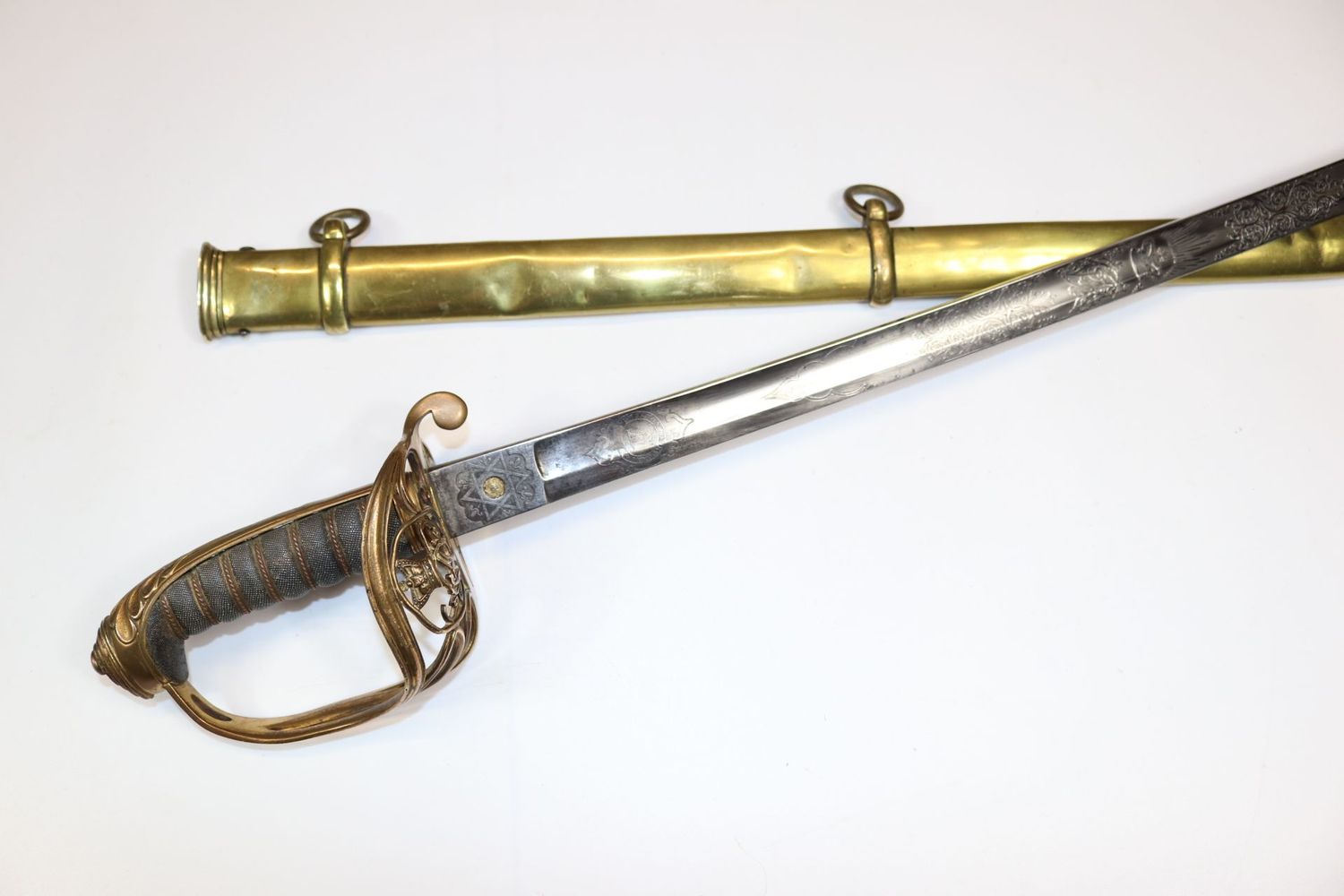 Scarce Early Wilkinson Infantry Officer's Sword with Crest & Motto Scarce Early Wilkinson Infantry Officer's Sword with Crest & Motto