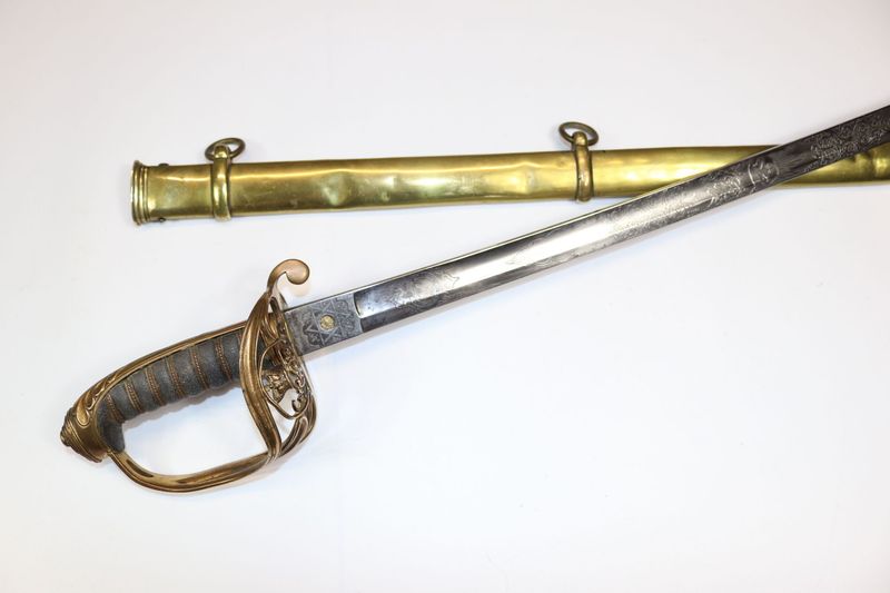 Scarce Early Wilkinson Infantry Officer's Sword with Crest & Motto