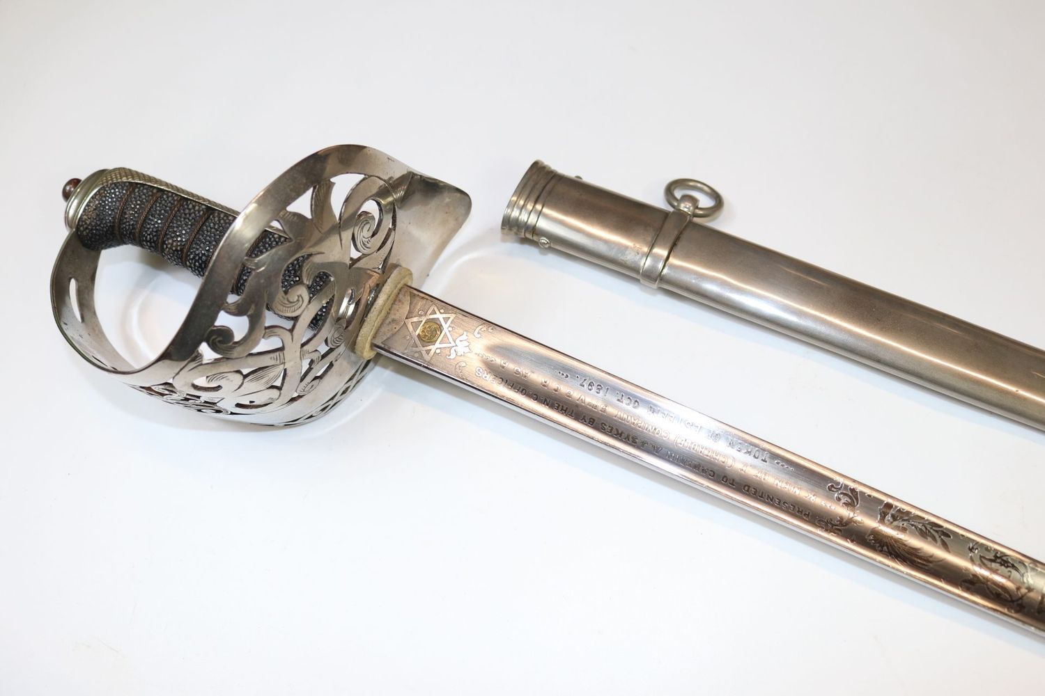 Named Cheshire Presentation 1895 Pattern Infantry Officer's Sword by Thurkle