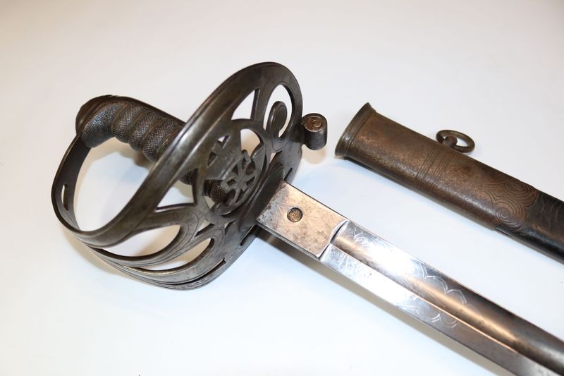 Victorian Rifles Officer's Sword by Thurkle in Early Scabbard