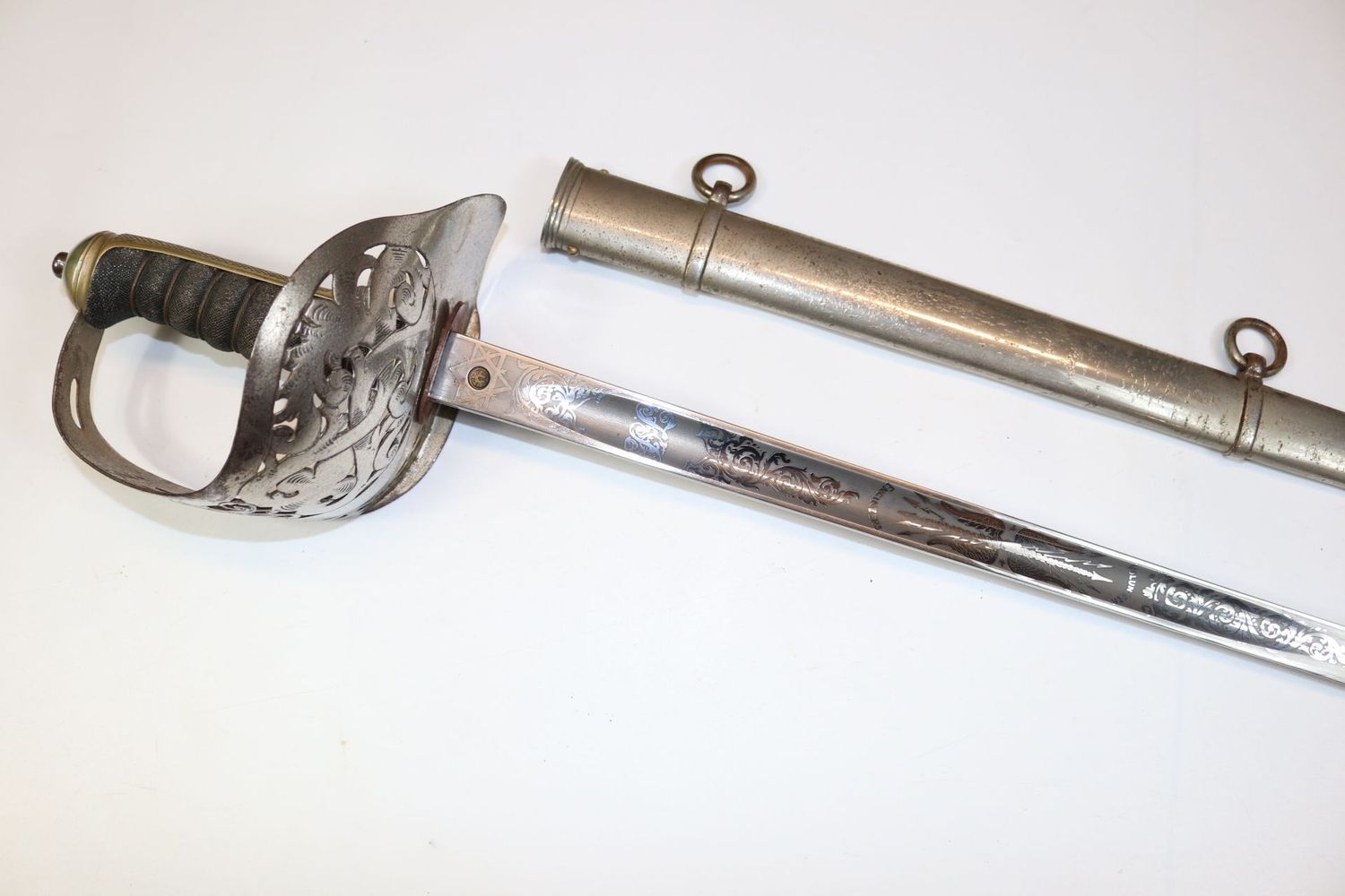 Victorian 1897 Pattern Volunteer Engineers Sword with Officer's Initials