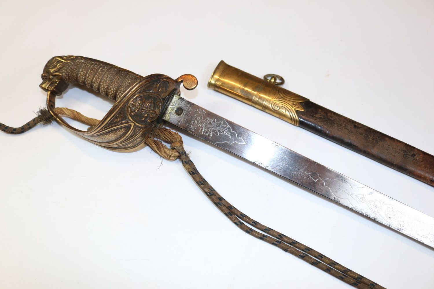 Scarce 'Flat Solid' Un-Fullered 1846 Pattern Royal Navy Sword Scarce 'Flat Solid' Un-Fullered 1846 Pattern Royal Navy Sword