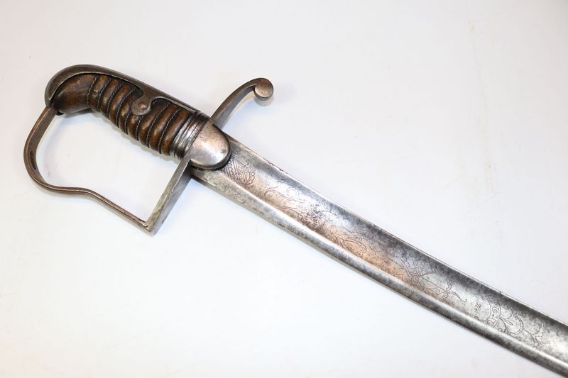 1788 Pattern Light Cavalry Officer's Sword with Updated 1796 Pattern Hilt