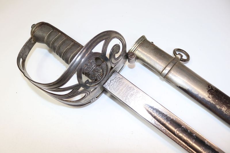 Edwardian/WW1 Wilkinson Rifles Sword of Major Horace John Flower, DSO, MC