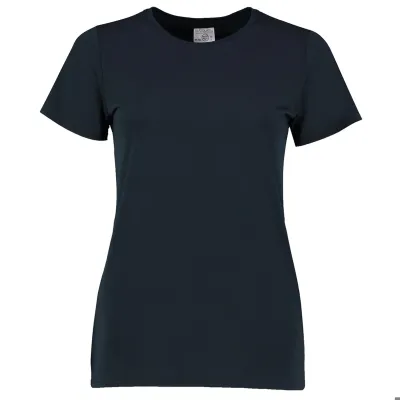 LADIES FITTED BLACK TEE - SLOGAN
