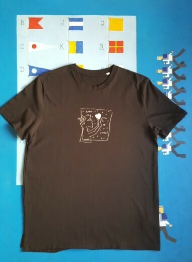 T-shirt: «Любовь — это не шутка» (handmade, black)