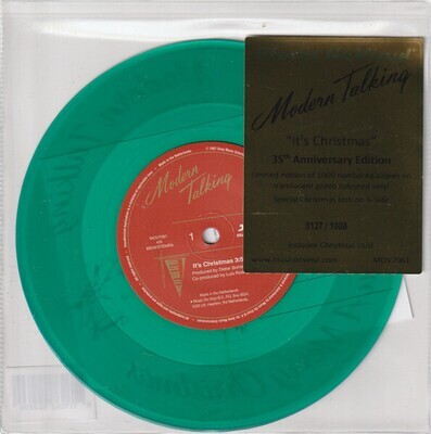 LP: Modern Talking — «It's Christmas» (1987/2022) [7" Green Vinyl]
