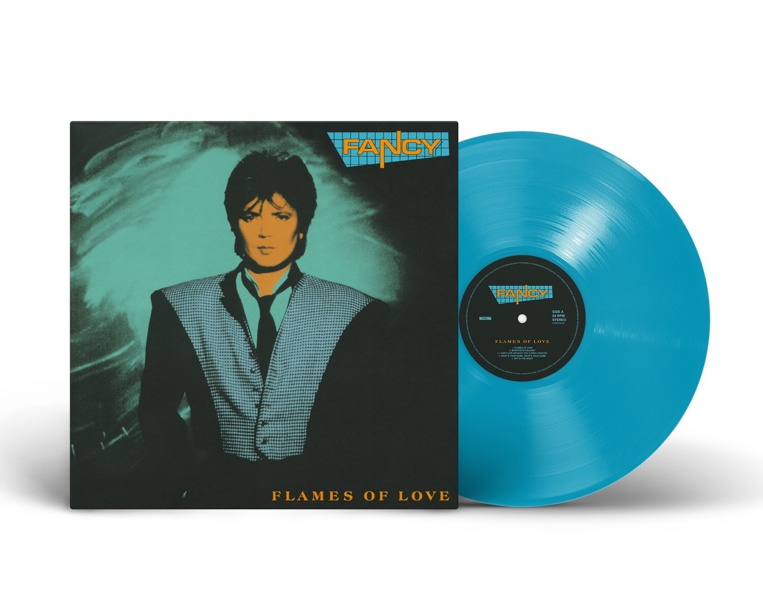 LP: Fancy — «Flames Of Love» (1988/2024) [Limited Turquoise Vinyl]