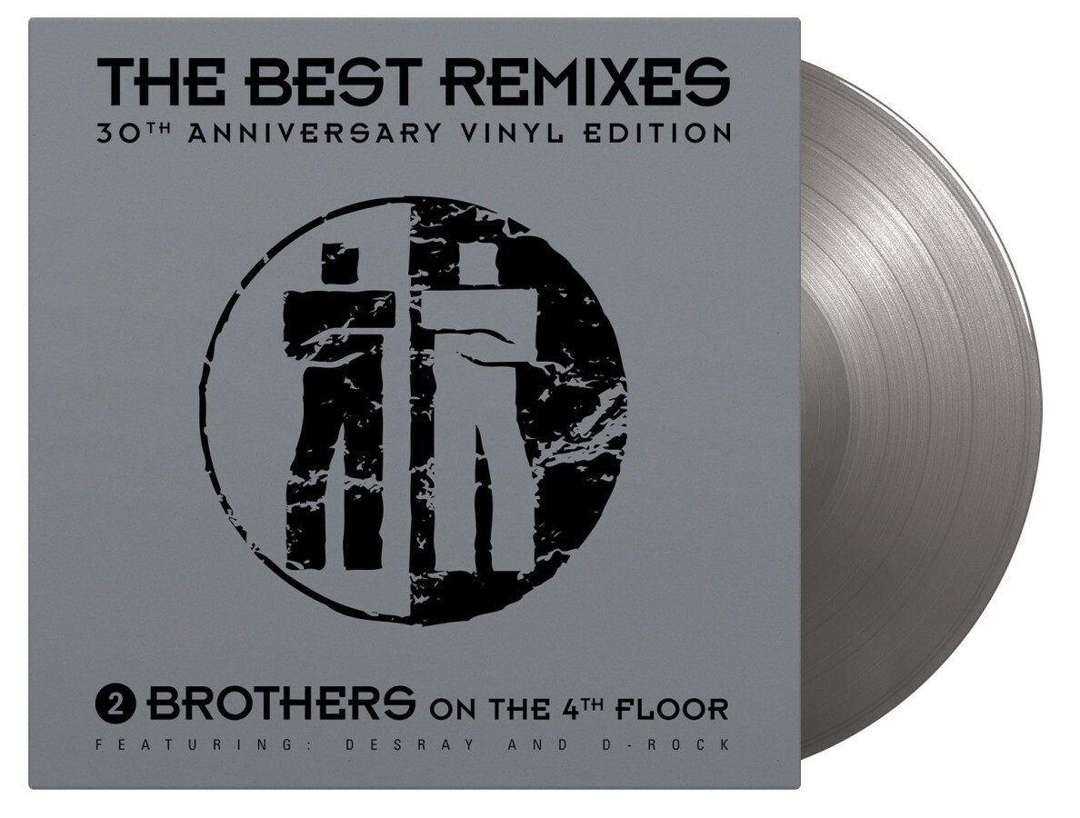 LP: 2 Brothers On The 4th Floor — «The Best Remixes (30th Anniversary Vinyl Edition)» (2023) [2LP Limited Silver Vinyl]