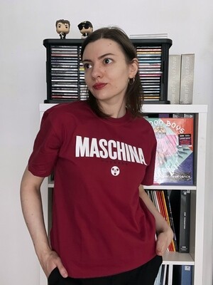 Футболка: «Maschina Fashion», бордовая
