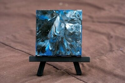Blue Mini Painting with Easel