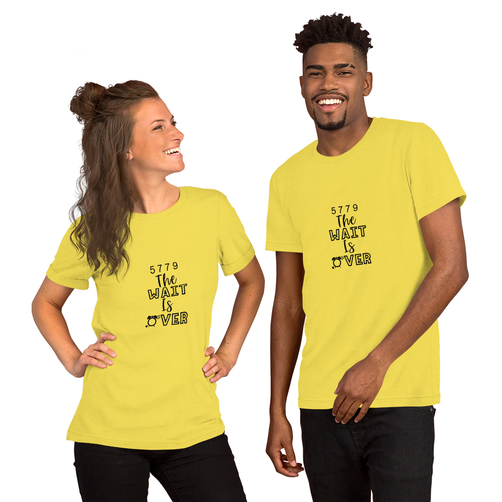 5779 The Wait Is Over T-shirt Short Sleeve Unisex Shirt Frances D. Hardison Ministries