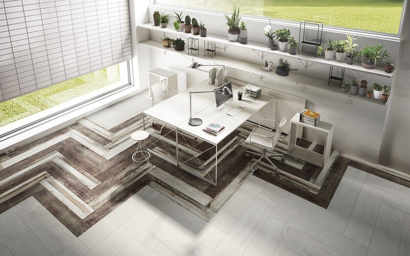 Porcelain BLOC WHITE SEMI POLISHED 12 X 24 B