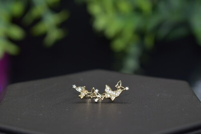 Small Butterfly Ear Crawler - Gold