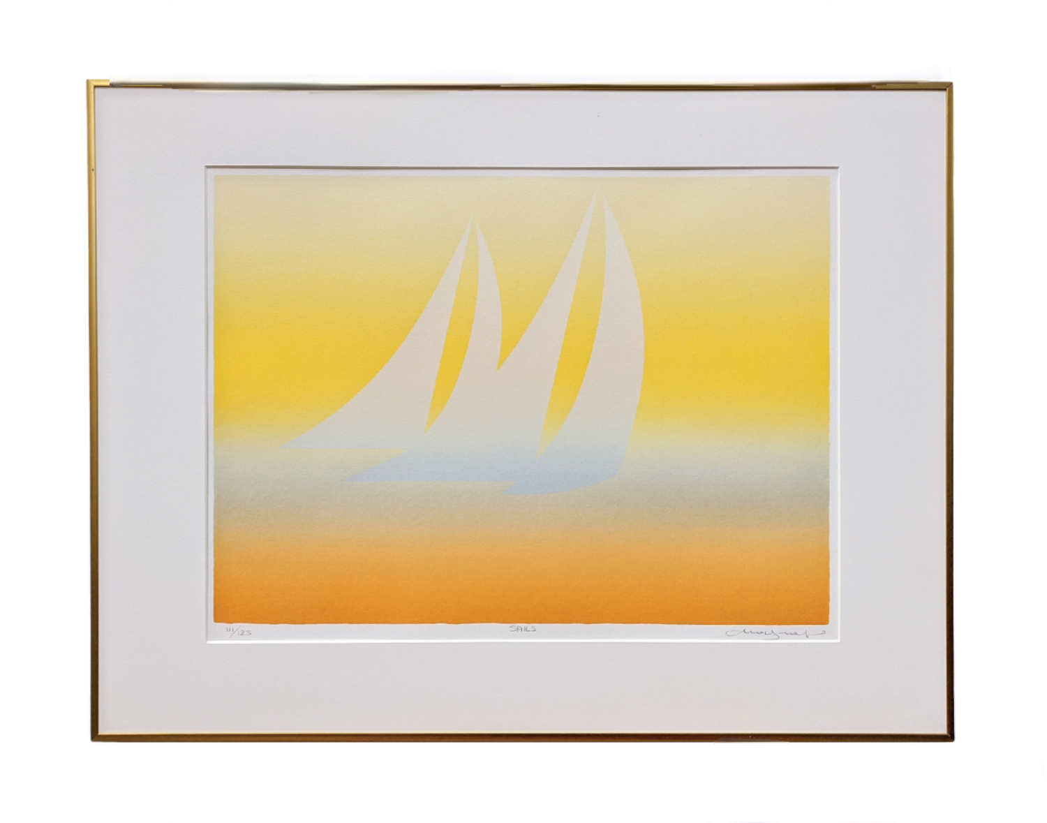 &quot;Sails&quot; Limited Signed Serigraph Art Print 111 of 125