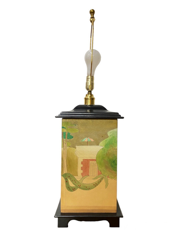 Large Vintage Funky Art Box Lamp (no shade)