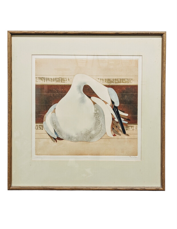 Beki Killorin-Preening Swan 131/200 Limited Print, Framed