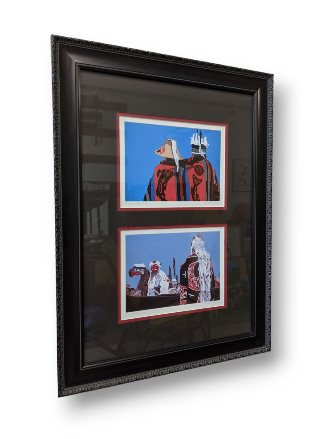 Kenneth Kirby-&quot;Haida Wedding II&quot;, Oil Painting Print, Framed