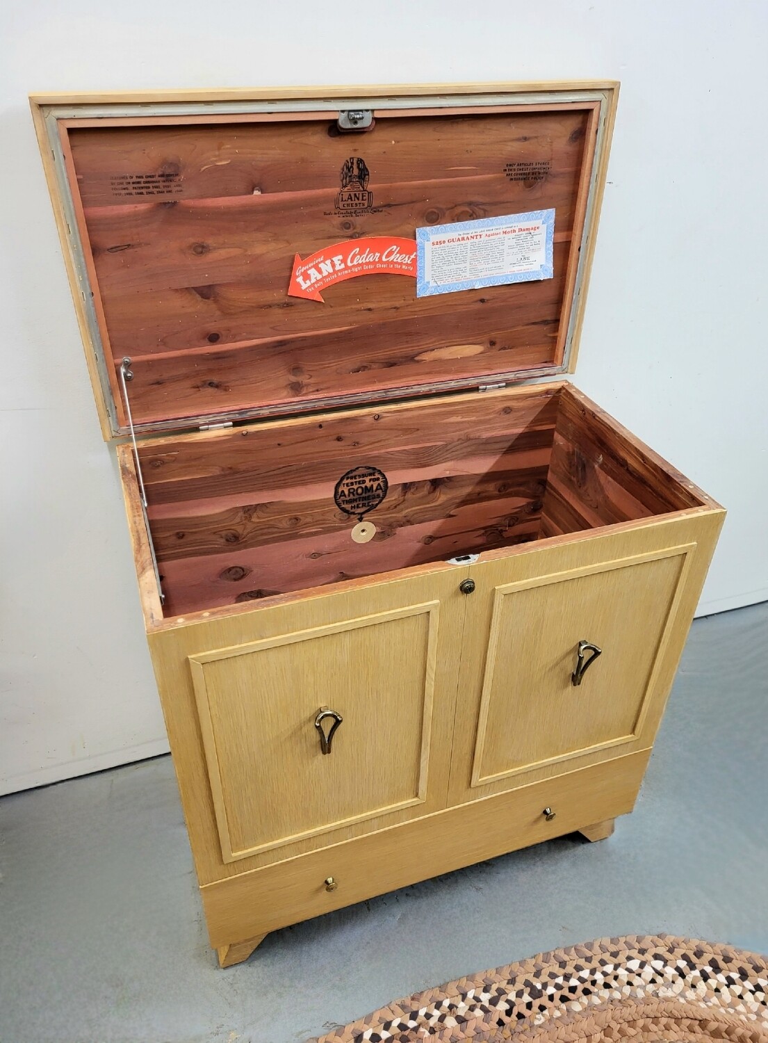 1950s Mid Century Lane Cedar Chest with Drawer