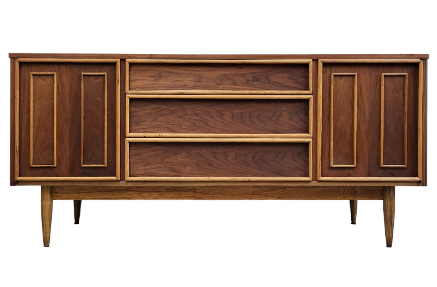 Mid Century Walnut Sideboard Credenza