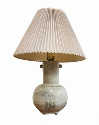 Vintage Beige Cream Ceramic Lamp